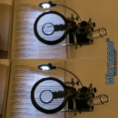 Microcase Led Işıklı Masaüstü Tamirci Büyüteç Seti - AL2481