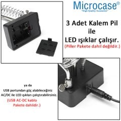 Microcase Led Işıklı Masaüstü Tamirci Büyüteç Seti - AL2481