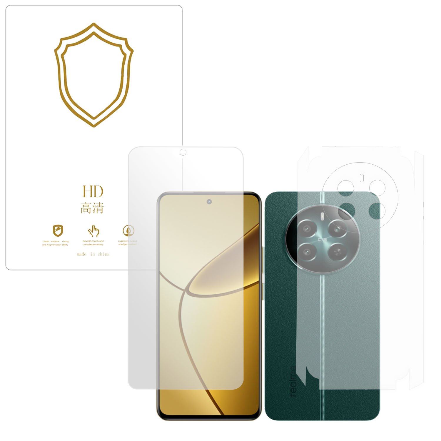 Microcase Realme 12  Plus ile Uyumlu Full Tpu Ön Arka ve Yan 360 Nano Koruma- EKM116
