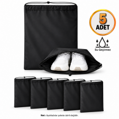 Microcase Su Geçirmez İpli Ayakkabı Eşya Düzenleyici Seyahat Çantası Hurç 50 X 40 CM 5 ADET AL5505