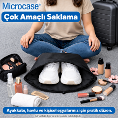 Microcase Su Geçirmez İpli Ayakkabı Eşya Düzenleyici Seyahat Çantası Hurç 50 X 40 CM 5 ADET AL5505