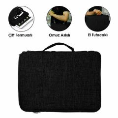 Microcase Honor Magic Pad 2 12.3 Tablet için Türkçe Bluetooth Klavye+Mouse+Tablet Standı-Siyah AL8126