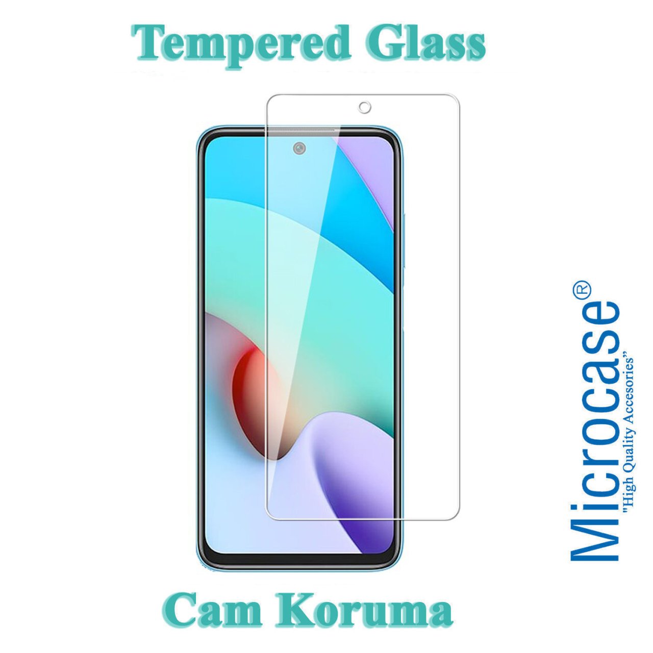 Microcase Xiaomi Redmi 10 Prime Tempered Glass Cam Ekran Koruyucu