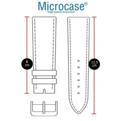 Microcase Huawei Watch GT 3 SE ile Uyumlu  22mm Universal Deri Kordon Kayış-KY98 Beyaz