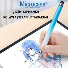 Microcase Universal Telefon  Tablet için   2in1 Disk Uçlu Stylus Dokunmatik  Çizim Kalemi-AL4765