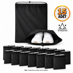 Microcase Su Geçirmez İpli Ayakkabı Eşya Düzenleyici Seyahat Çantası Hurç 50 X 40 CM 15 ADET AL5505