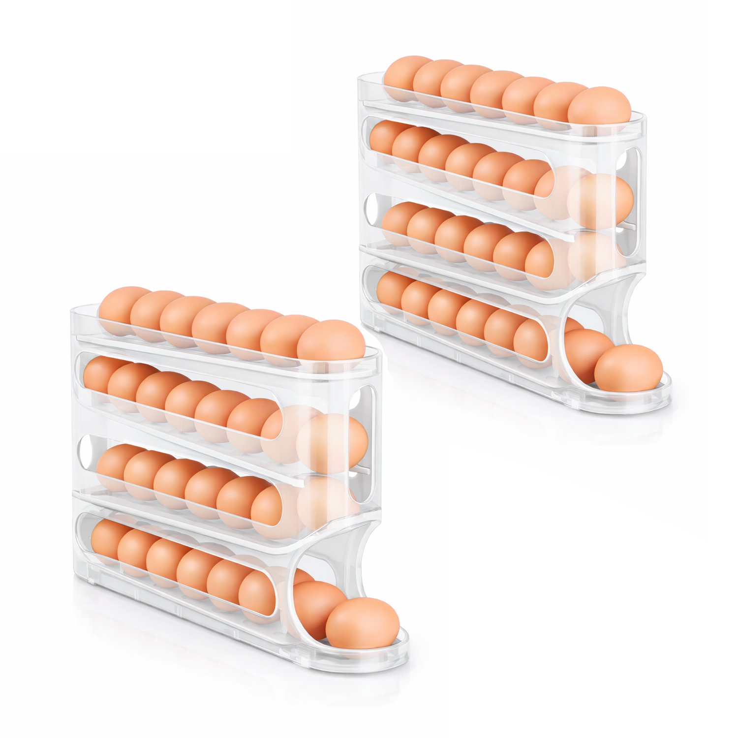 Microcase ABS Plastik Dolapiçi Yuvarlanır Tip Yumurta Organizer ve Standı 2 ADET AL5422