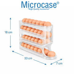 Microcase ABS Plastik Dolapiçi Yuvarlanır Tip Yumurta Organizer ve Standı 2 ADET AL5452