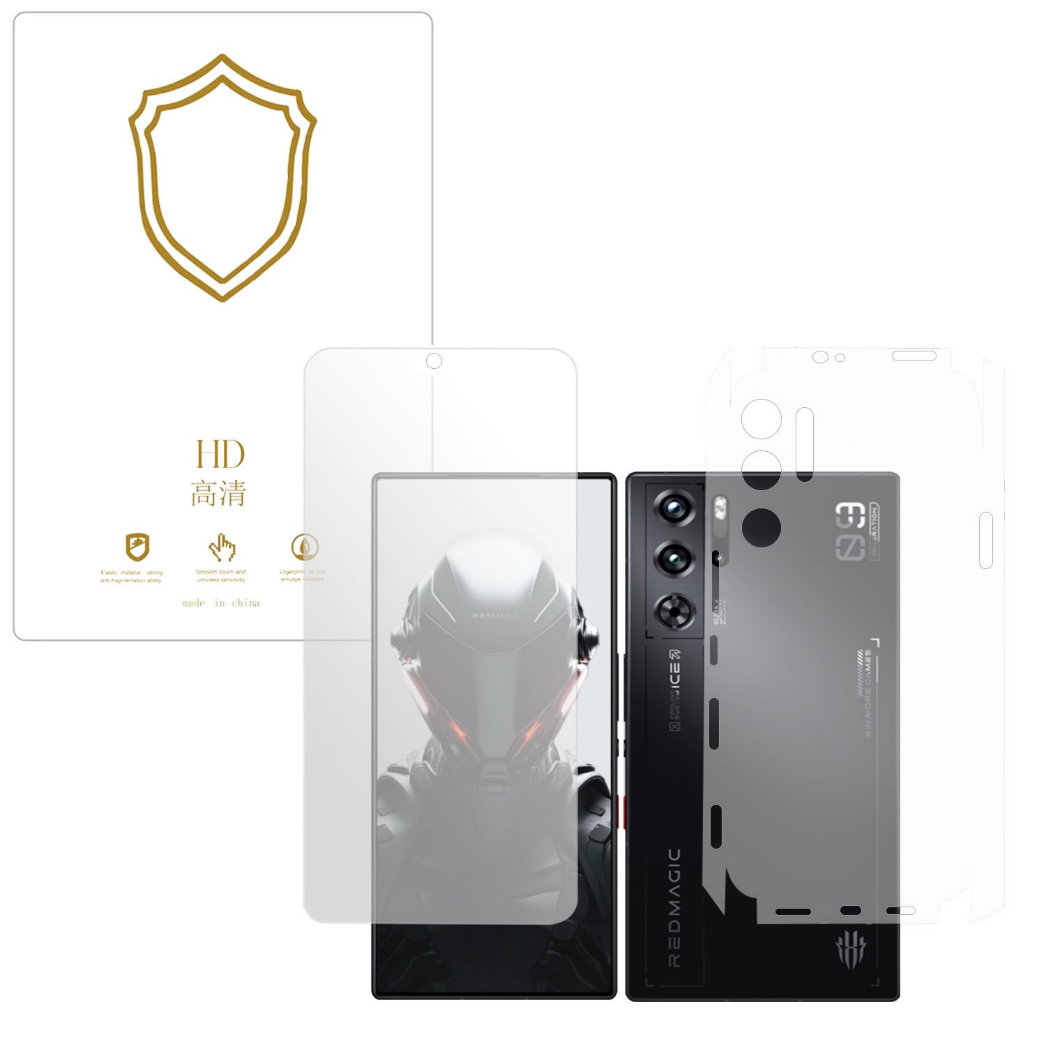 Microcase ZTE Nubia Red Magic 9 Pro ile Uyumlu Full Tpu Ön Arka ve Yan 360 Nano Koruma- EKM116