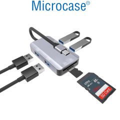 Microcase Type C 4xUSB 3.0 Kart Okuyucu 6in1 USB OTG SD/TF - AL4588
