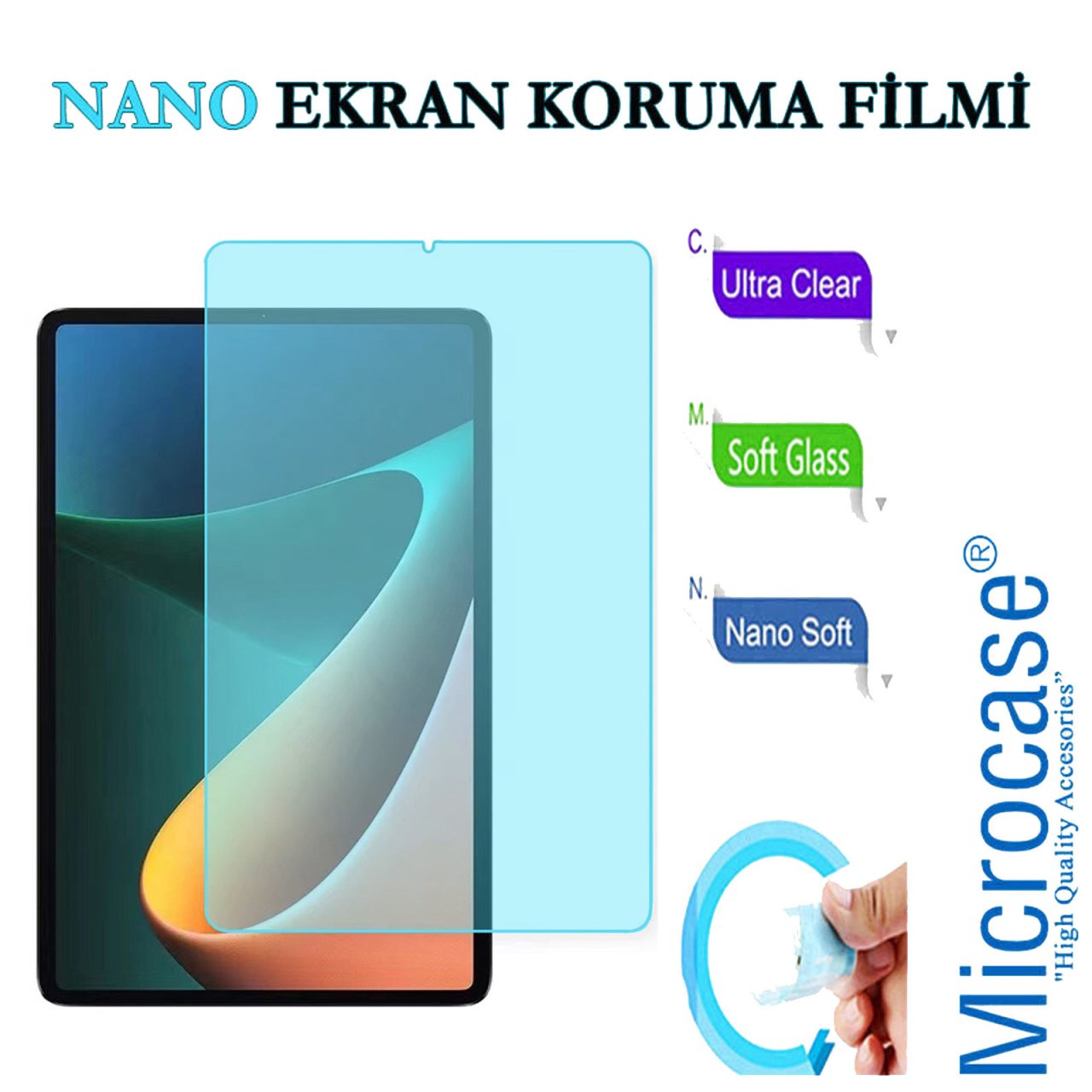 Microcase Xiaomi Pad 5 11 inch Tablet Nano Esnek Ekran Koruma Filmi