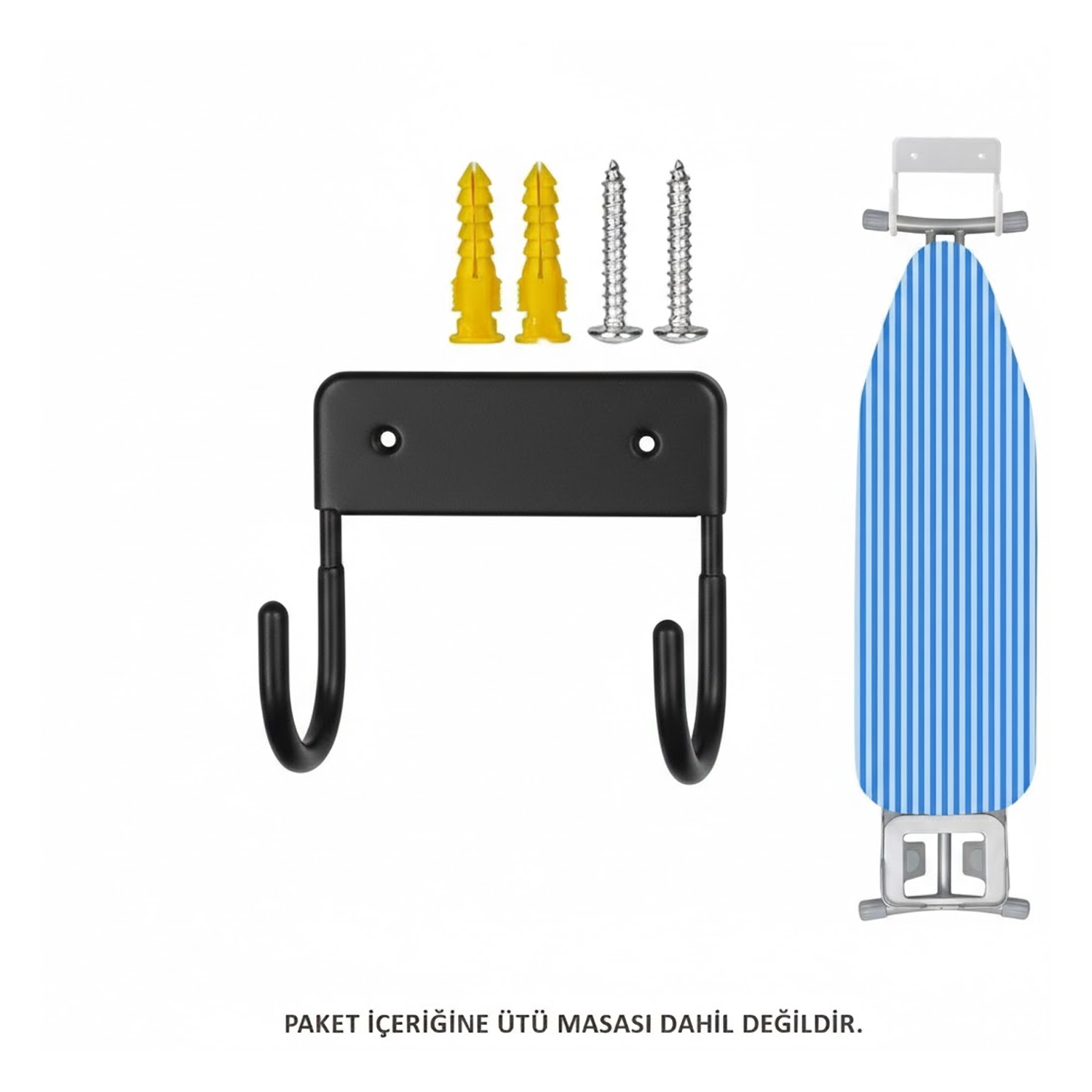 Microcase Paslanmaz Çelik Çok Amaçlı Kullanılabilir Ütü ve Eşya Askılığı AL5440