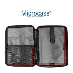 Microcase Vorcom SXPro 10.1 inch Tablet Uyumlu Tablet Çanta+Türkçe Bluetooth Klavye+Mouse+Tablet Standı-Siyah AL8128