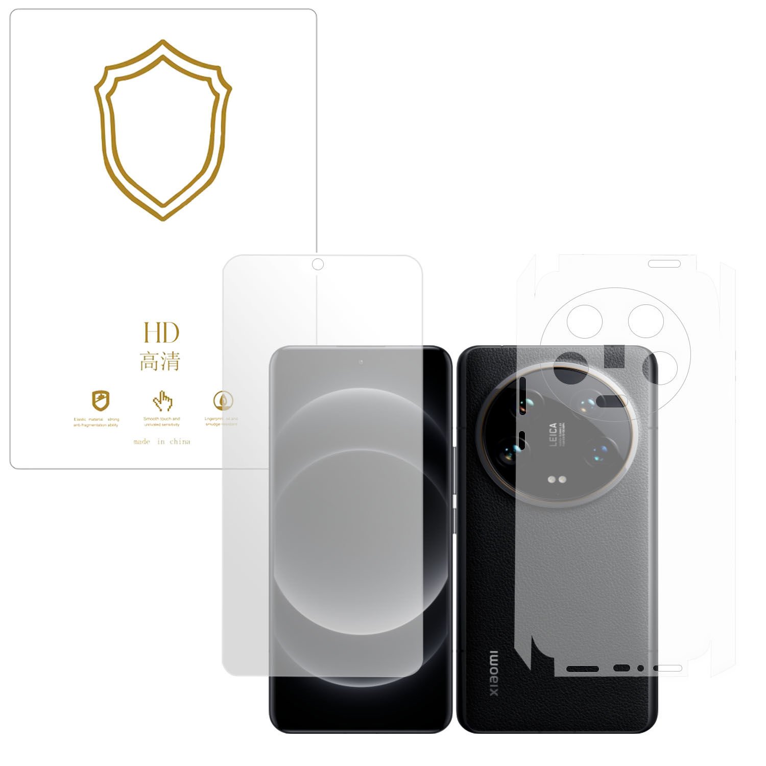 Microcase Xiaomi 14 Ultra ile Uyumlu Full Tpu Ön Arka ve Yan 360 Nano Koruma- EKM116