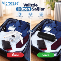 Microcase Şarjlı Diş Fırçaları için Askılıklı Seyahat Saklama Çantası Koruma Kabı Kutusu Siyah AL7018