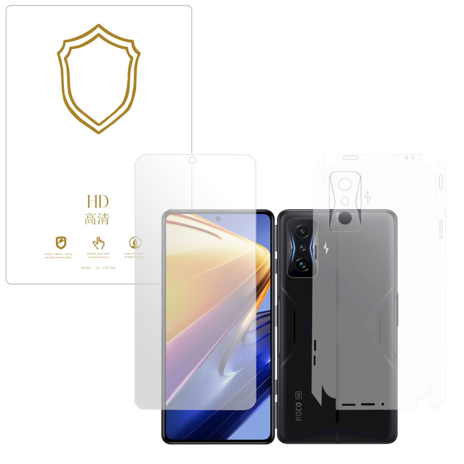 Microcase Poco F4 GT 5G / Xiaomi Redmi K50 Gaming ile Uyumlu Full Tpu Ön Arka ve Yan 360 Nano Koruma- EKM116