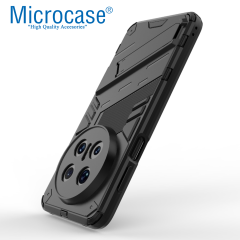 Microcase Huawei Mate 70 Pro/70 Pro Plus Matrix Serisi Armor Standlı Perfect Koruma Kılıf - Siyah Al3416