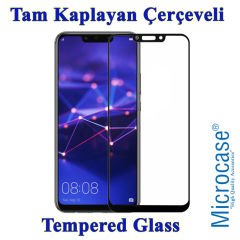 Huawei Mate 20 Lite Premium Mat Silikon Kılıf + Tam Kaplayan Cam