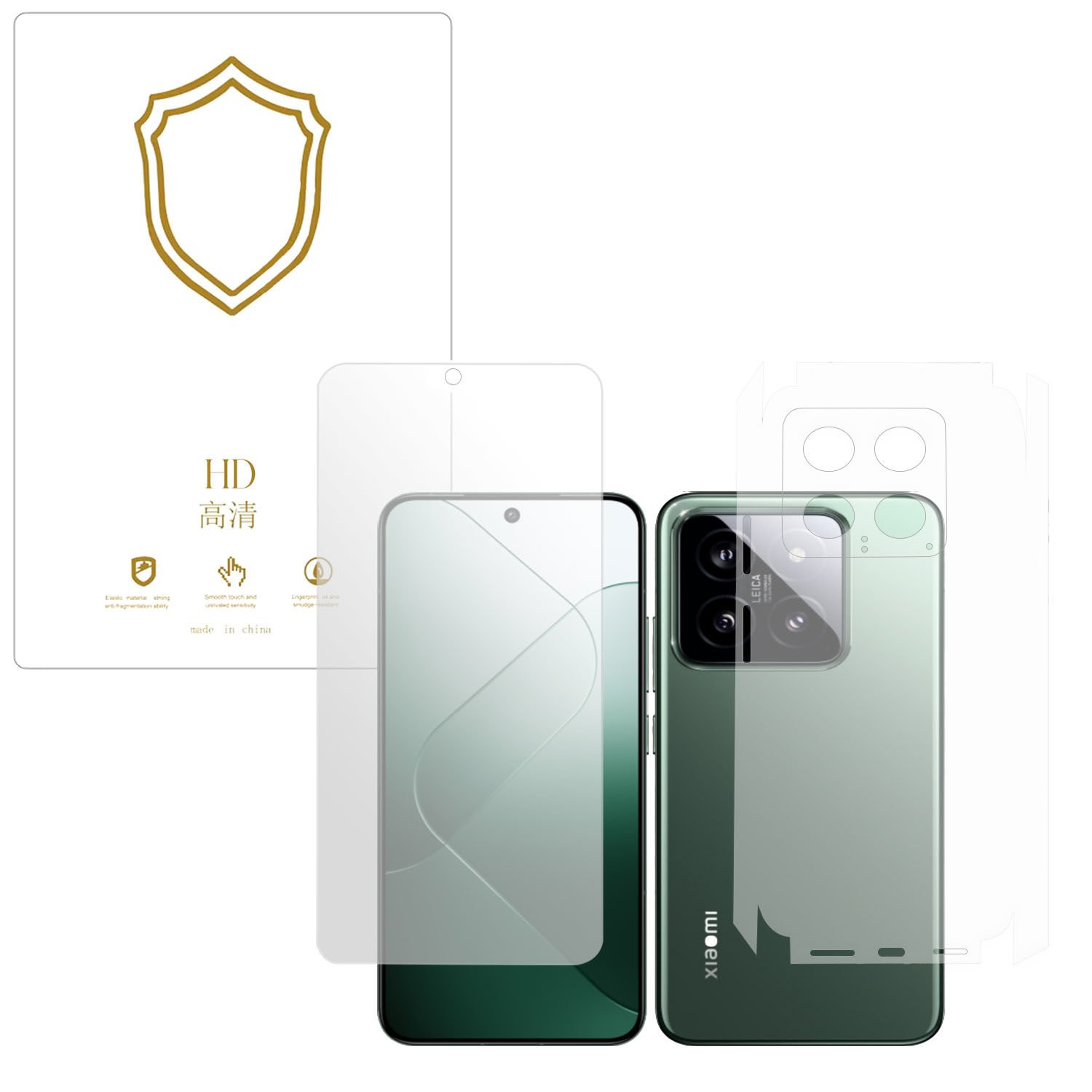 Microcase Xiaomi 14 Global  ile Uyumlu Full Tpu Ön Arka ve Yan 360 Nano Koruma- EKM116