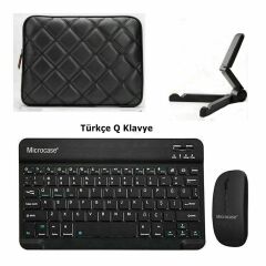 Microcase Huawei MatePad 11.5 2025 Tablet için Çanta+Türkçe Bluetooth Klavye+Mouse+Tablet Standı-AL8124