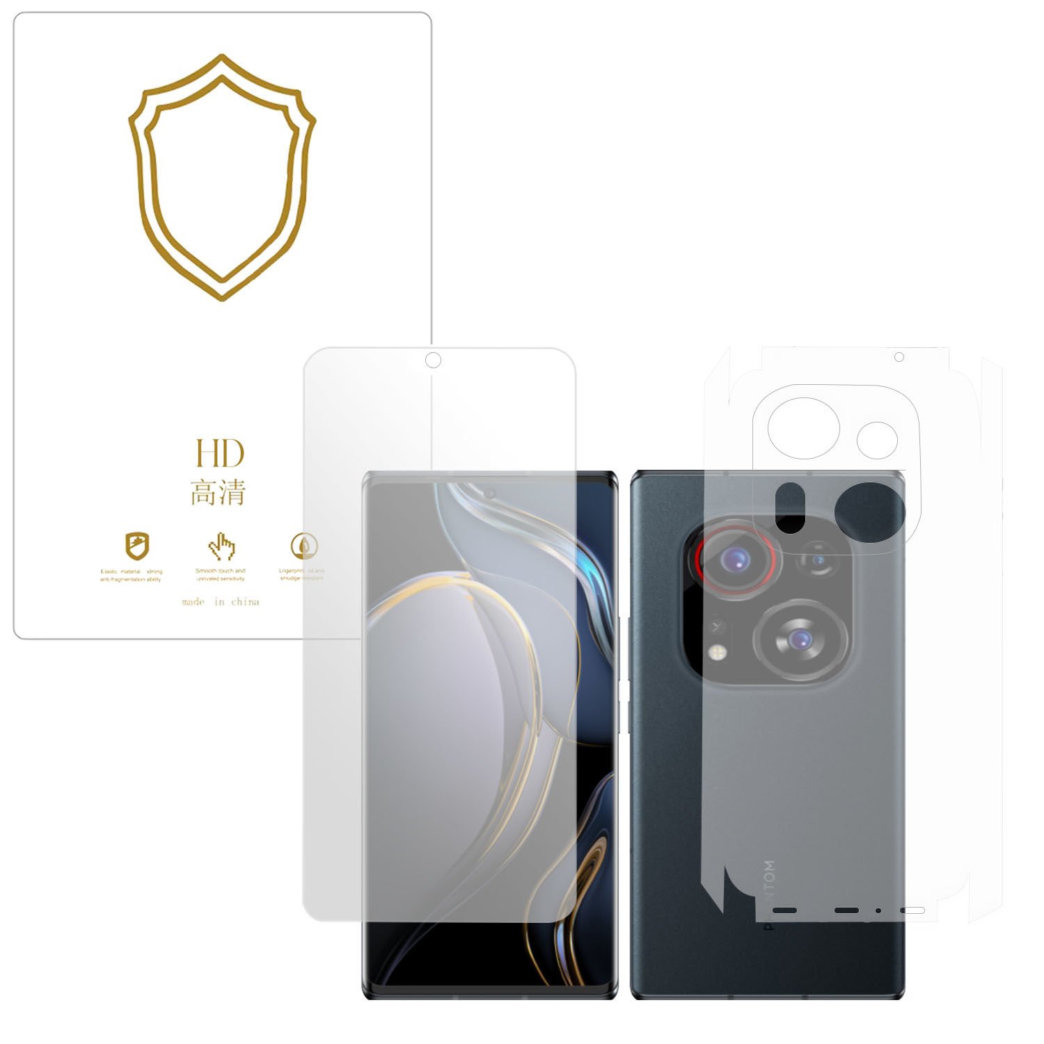 Microcase Tecno Phantom X2 Pro ile Uyumlu Full Tpu Ön Arka ve Yan 360 Nano Koruma- EKM116