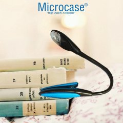 Microcase Mandallı Kitap Okuma Led Lamba Esnek Aydınlatma - AL2498 MAVİ