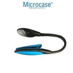 Microcase Mandallı Kitap Okuma Led Lamba Esnek Aydınlatma - AL2498 MAVİ