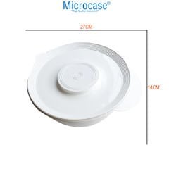 Microcase Kapaklı Sıçratmaz Mikser Blender Kabı Kasesi 2,5 Litre Beyaz AL4250