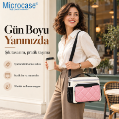 Microcase 9 LT Isı Yalıtımlı Termos Bölmeli Omuz Askılı Çok Bölmeli Beslenme ve Piknik Çantası AL7044