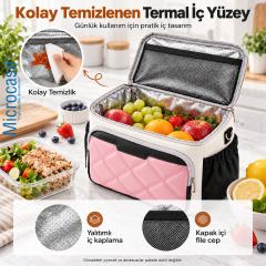 Microcase 9 LT Isı Yalıtımlı Termos Bölmeli Omuz Askılı Çok Bölmeli Beslenme ve Piknik Çantası AL7044