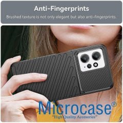Microcase Xiaomi Redmi 12 4G Thunder Serisi Darbeye Dayanıklı Silikon Kılıf - Siyah AL3421