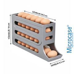 Microcase ABS Plastik Dolapiçi Yuvarlanır Tip Yumurta Organizer ve Standı 2 ADET AL54529