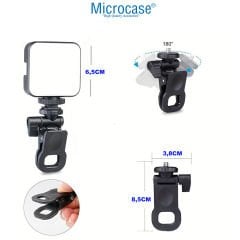 Microcase Şarjlı Çok Fonksiyonlu Ayarlanabilir Ürün Çekim Işığı RGB Softbox Fotoğraf Stüdyo Aydınlatması Cep Ledi AL4256