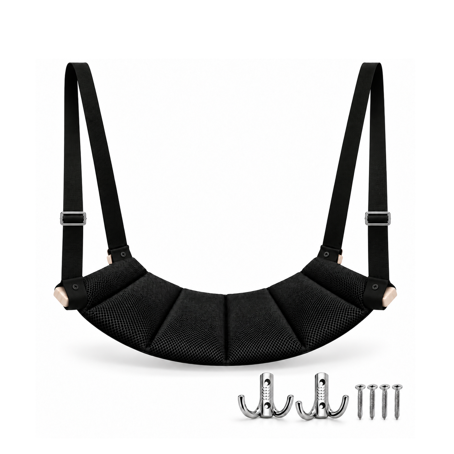 Microcase Ofis Ev Masa Kullanımına Uygun Masa Altı Ayak Hamağı Ayarlanabilir Kayışlı Ergonomik Ayak Dinlendirme Askısı Siyah AL7003