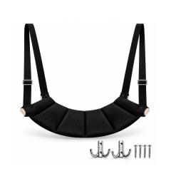 Microcase Ofis Ev Masa Kullanımına Uygun Masa Altı Ayak Hamağı Ayarlanabilir Kayışlı Ergonomik Ayak Dinlendirme Askısı Siyah AL7003