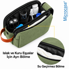 Geniş Hacimli Erkek & Bayan Makyaj Çantası Banyo Malzeme Seyahat Organizer Çanta 10 x 17 x 27 cm AL7043