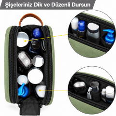 Geniş Hacimli Erkek & Bayan Makyaj Çantası Banyo Malzeme Seyahat Organizer Çanta 10 x 17 x 27 cm AL7043