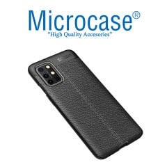 Microcase Oneplus 8T Leather Tpu Silikon Kılıf - Siyah