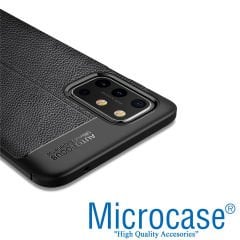 Microcase Oneplus 8T Leather Tpu Silikon Kılıf - Siyah