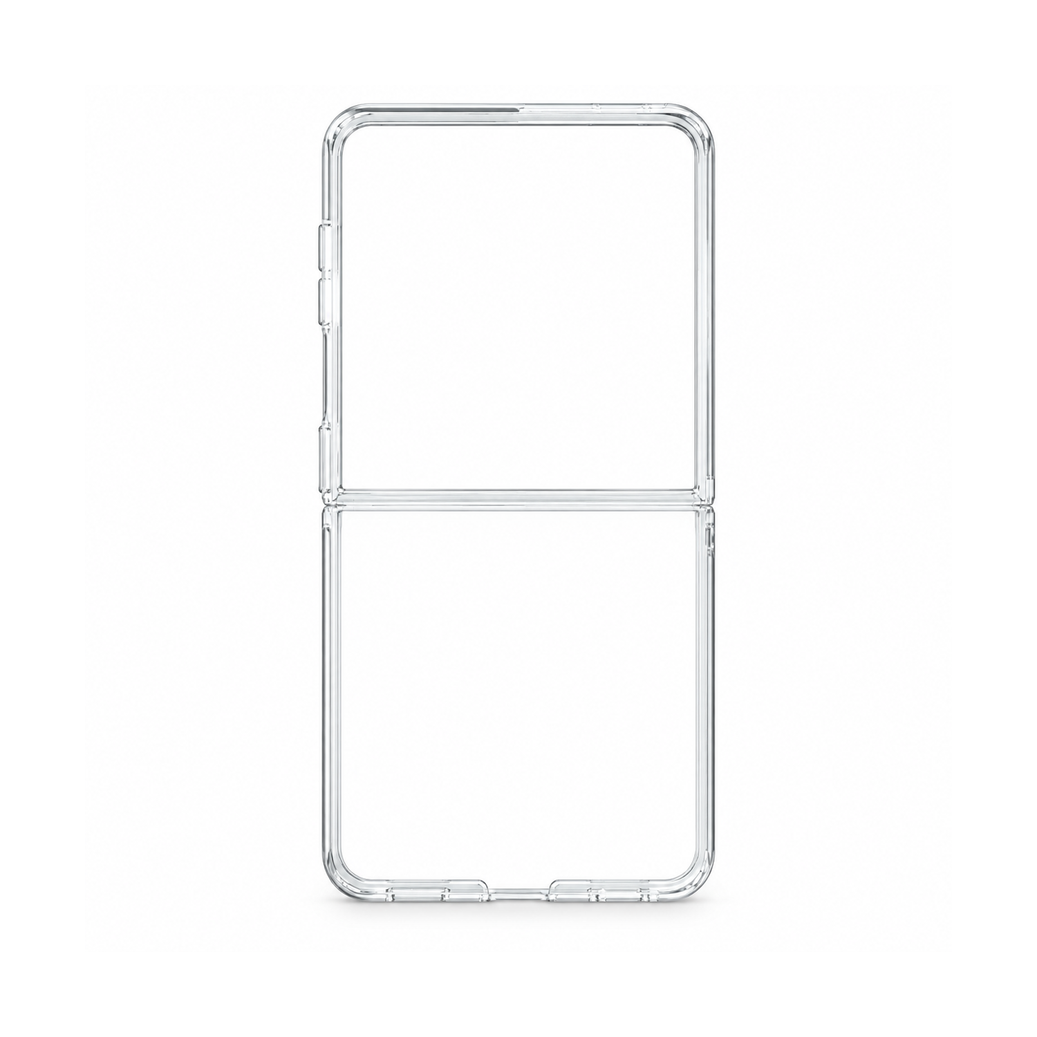 Microcase Samsung Galaxy Z Flip 8 ile Uyumlu Sert Kristal Kapaklı Kılıf Şeffaf- AL3157