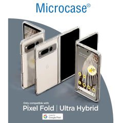 Microcase Google Pixel Fold Sert Kristal Kapak Kılıf - Şeffaf AL3157