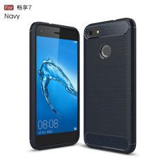Huawei P9 Lite Mini Brushed Carbon Fiber Silikon Kılıf + Nano Cam