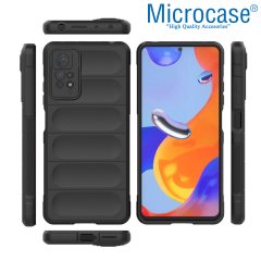 Microcase Xiaomi Poco M4 Pro 5G Miami Serisi Darbeye Dayanıklı Silikon Kılıf - Koyu Gri