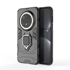 Microcase Huawei Mate 70 ile Uyumlu Batman Serisi Yüzük Standlı Armor Kılıf - Siyah AL3349