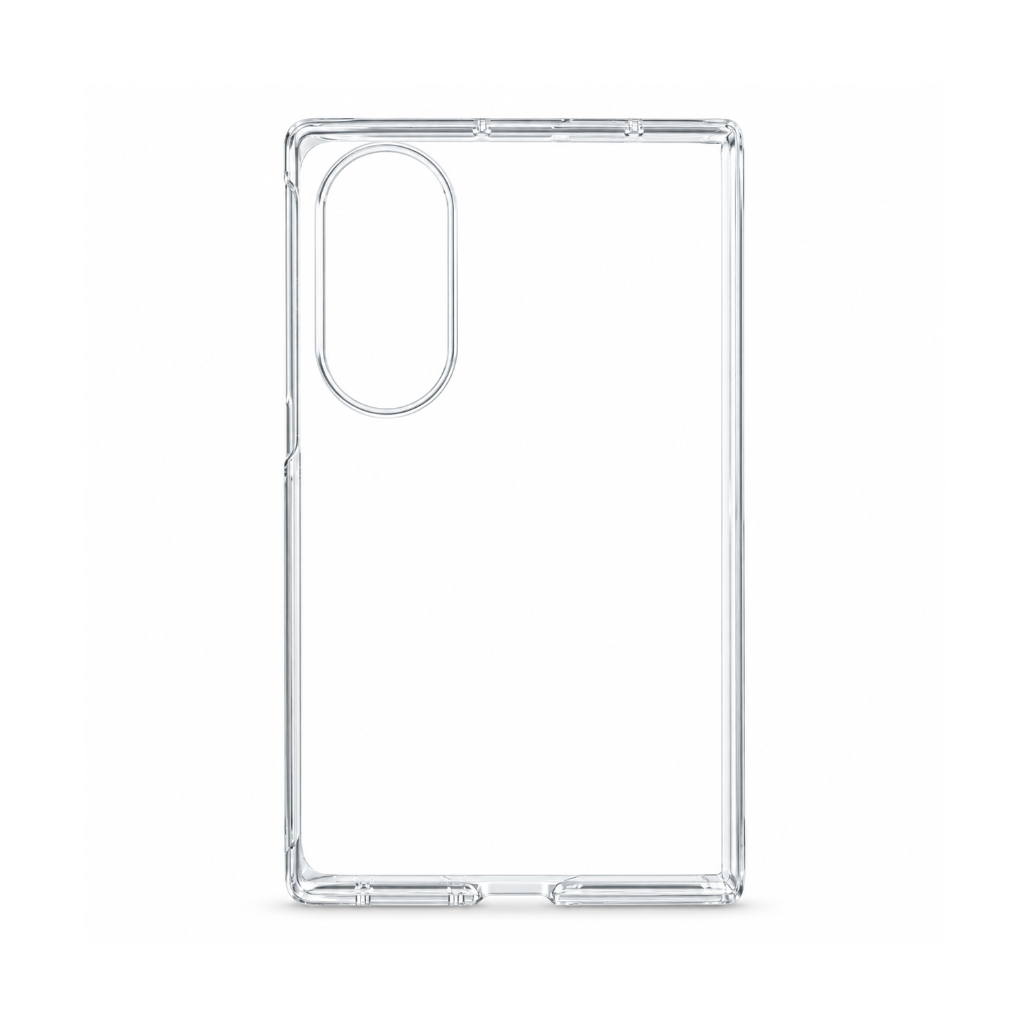 Microcase Samsung Galaxy Z Fold 8 Ultra ile Uyumlu Sert Kristal Kapaklı Kılıf Şeffaf- AL3157