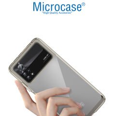 Microcase Xiaomi Poco X4 Pro 5G Shield Serisi Darbeye Dayanıklı Köşe Korumalı Yarı Esnek Plastik TPU Kılıf - Siyah