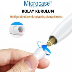 Microcase Apple Pencil 1-2 Nesil   Pencil USB-C  Pro ile  Uyumlu Yüksek Hassasiyetli  Yedek Uç 4 Adet -AL4762