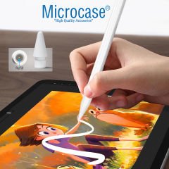 Microcase Apple Pencil 1-2 Nesil   Pencil USB-C  Pro ile  Uyumlu Yüksek Hassasiyetli  Yedek Uç 4 Adet -AL4762