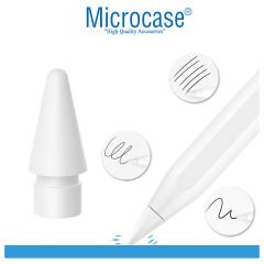 Microcase Apple Pencil 1-2 Nesil   Pencil USB-C  Pro ile  Uyumlu Yüksek Hassasiyetli  Yedek Uç 4 Adet -AL4762