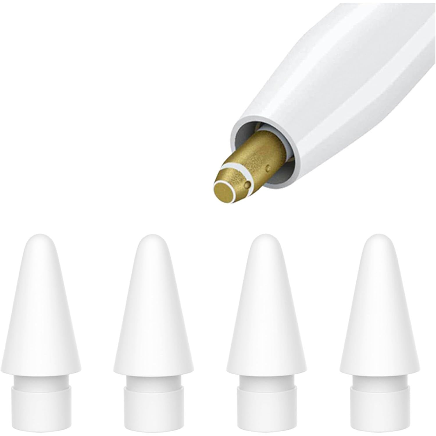 Microcase Apple Pencil 1-2 Nesil   Pencil USB-C  Pro ile  Uyumlu Yüksek Hassasiyetli  Yedek Uç 4 Adet -AL4762